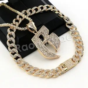 Hip Hop Quavo RUFF RYDERS Miami Cuban Choker Tennis Chain Necklace L17