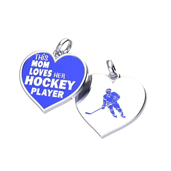 Hockey Mom Love charm (.925 silver)