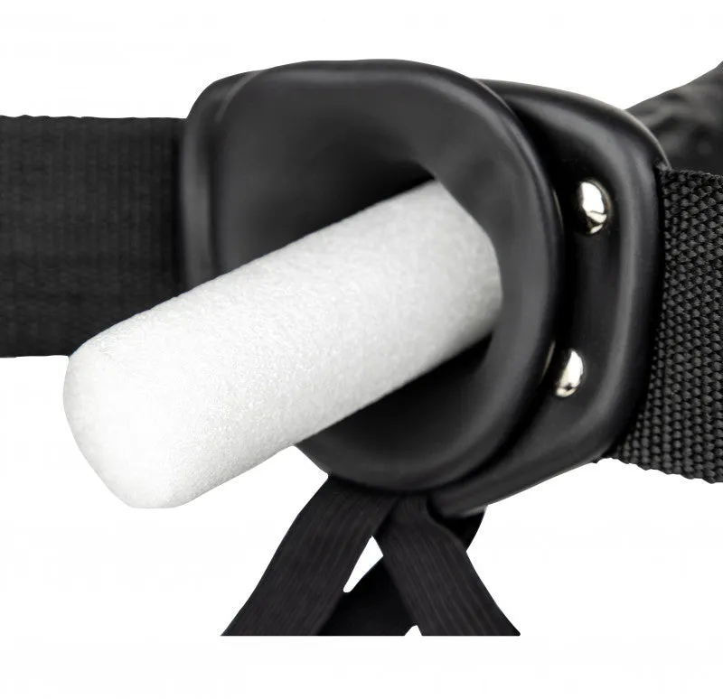 Hollow Strap-on Without Balls 8 Inch - Black