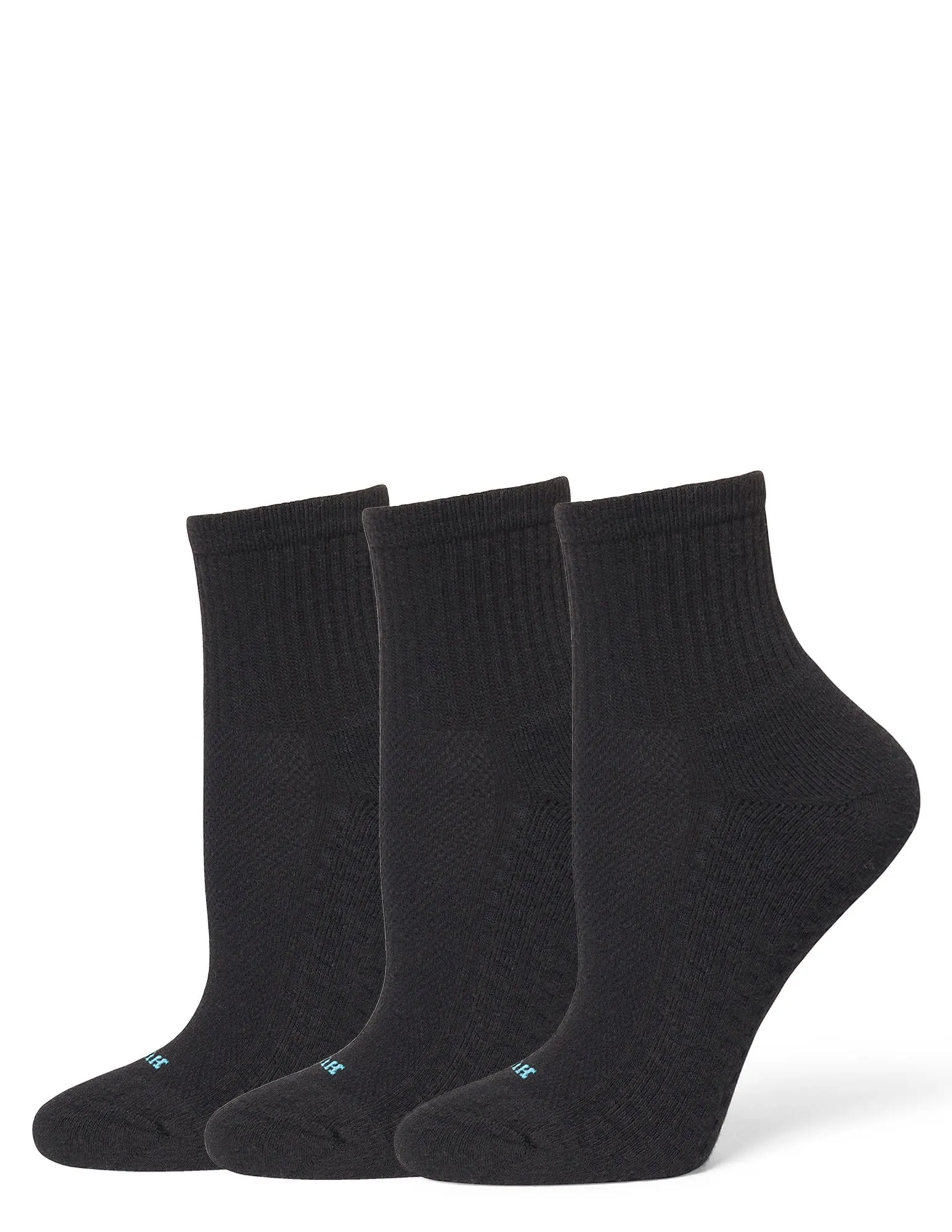 HUE Air Cushion Mini Crew Top Sock 3 Pair Pack