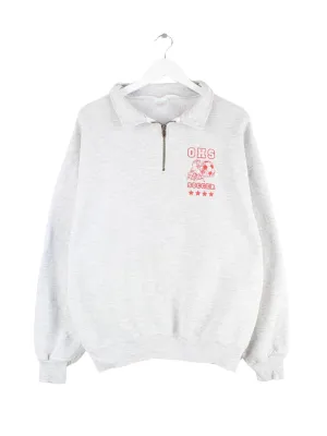 Jerzees 00s OHS Soccer Print Half Zip Sweater Grau XL
