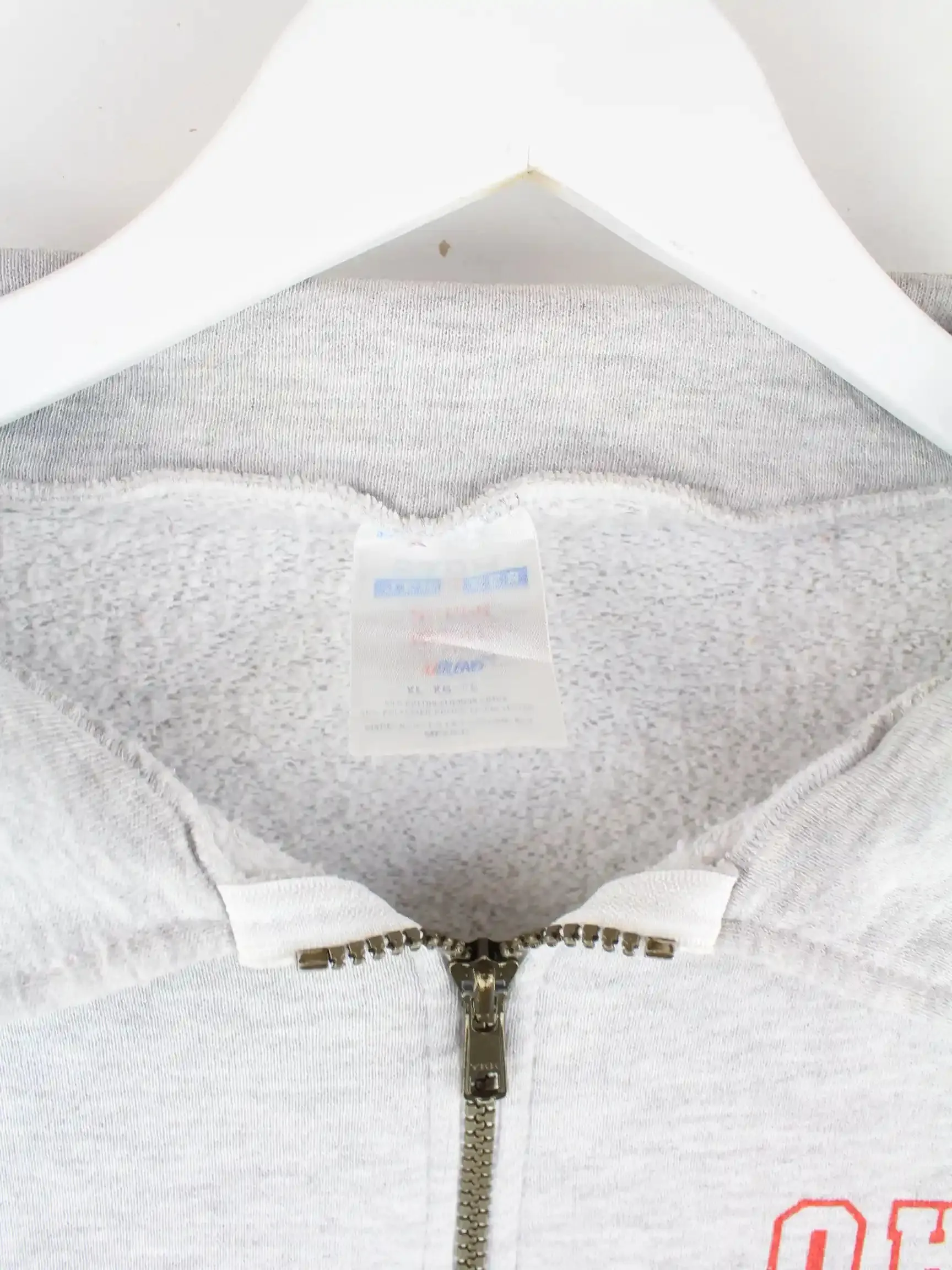 Jerzees 00s OHS Soccer Print Half Zip Sweater Grau XL