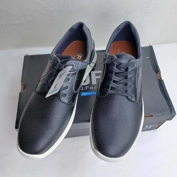 JF j.ferrar men's black memory foam shoes‎ Sz 10.5M