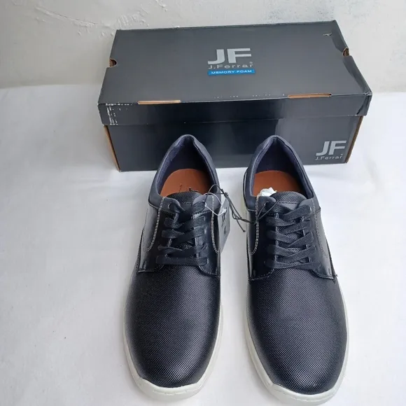 JF j.ferrar men's black memory foam shoes‎ Sz 10.5M