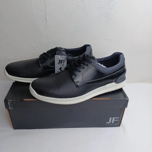 JF j.ferrar men's black memory foam shoes‎ Sz 10.5M