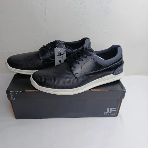 JF j.ferrar men's black memory foam shoes‎ Sz 10.5M