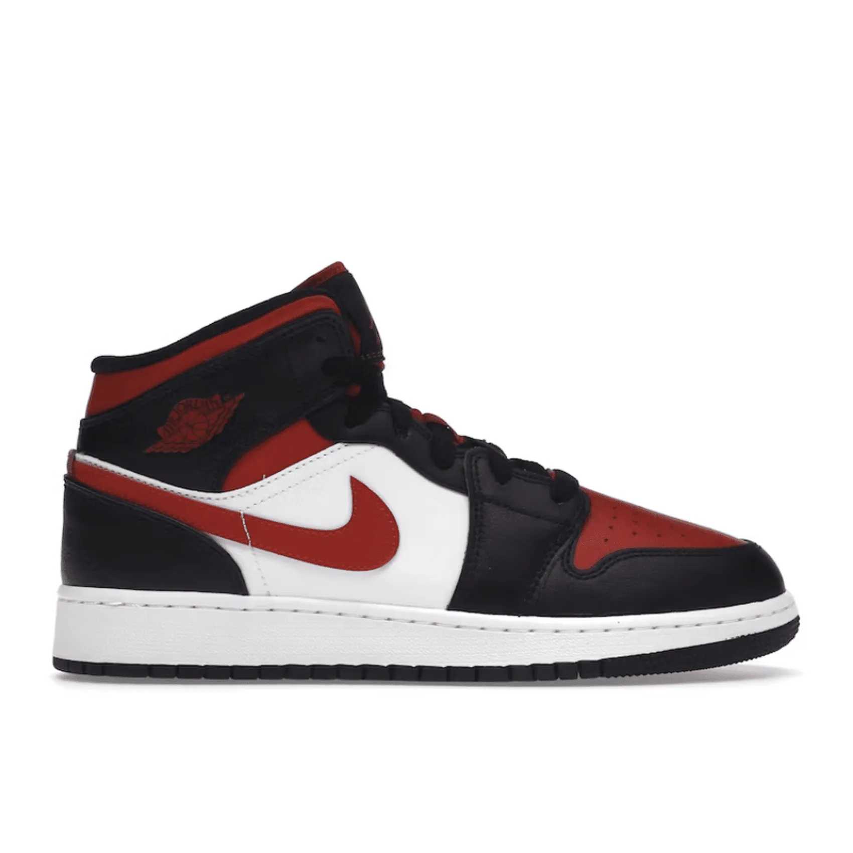 Jordan 1 Mid 'Black Fire Red' GS