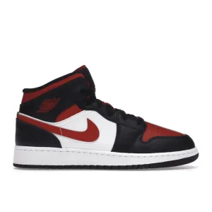 Jordan 1 Mid 'Black Fire Red' GS
