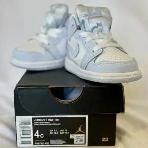 Jordan 1 Mid (TD) Toddlers' Shoes Cobalt Bliss/White FD8782-400 Size 4C - New!
