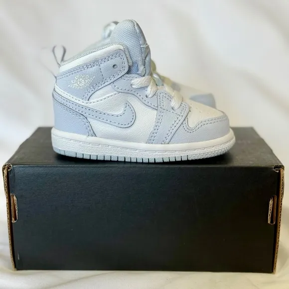Jordan 1 Mid (TD) Toddlers' Shoes Cobalt Bliss/White FD8782-400 Size 4C - New!