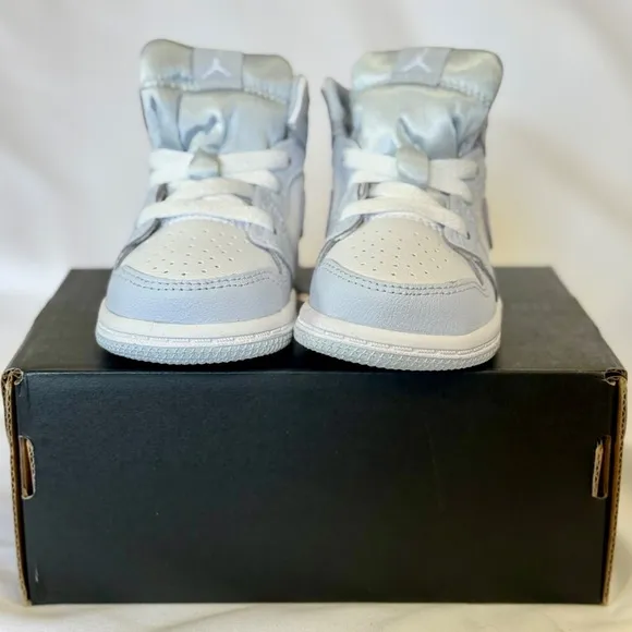 Jordan 1 Mid (TD) Toddlers' Shoes Cobalt Bliss/White FD8782-400 Size 4C - New!