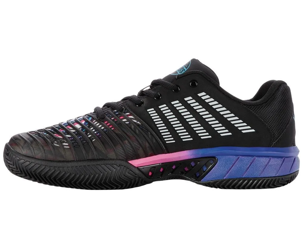 K-Swiss Express Light 3 HB Indoor Court Mens Tennis Shoes - Black / Blue / Pink