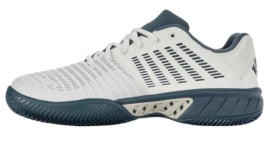 K-Swiss Express Light 3 HB Mens Indoor Court Shoes - Star White / Moonstruck / Indian Teal