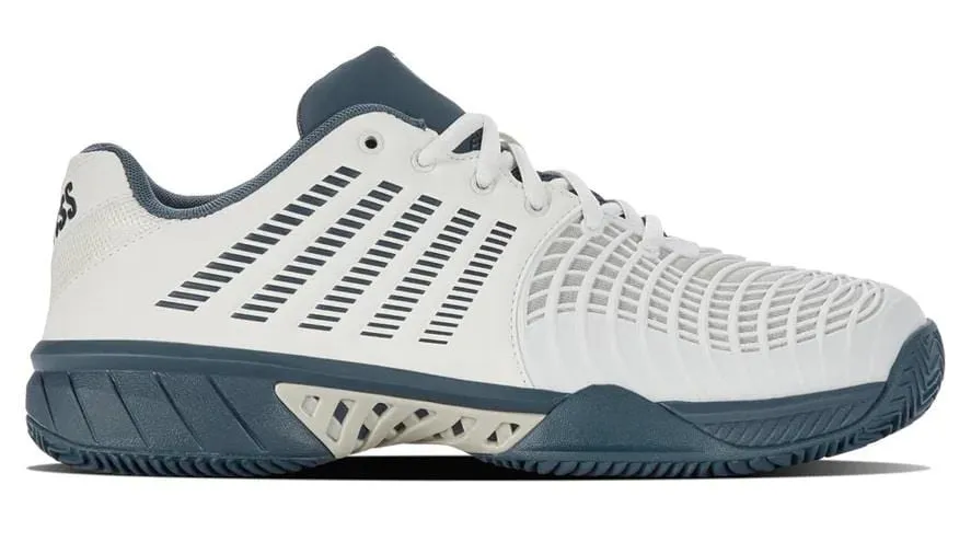 K-Swiss Express Light 3 HB Mens Indoor Court Shoes - Star White / Moonstruck / Indian Teal