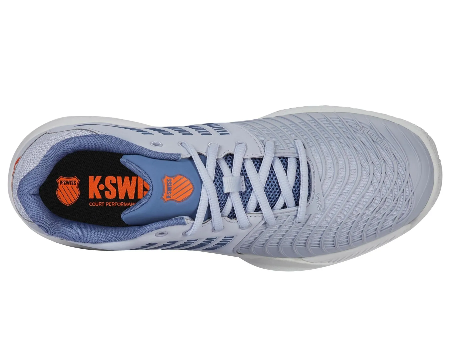 K-Swiss Express Light 3 Mens Tennis Shoes - Arctic Ice / Scarlet Ibis