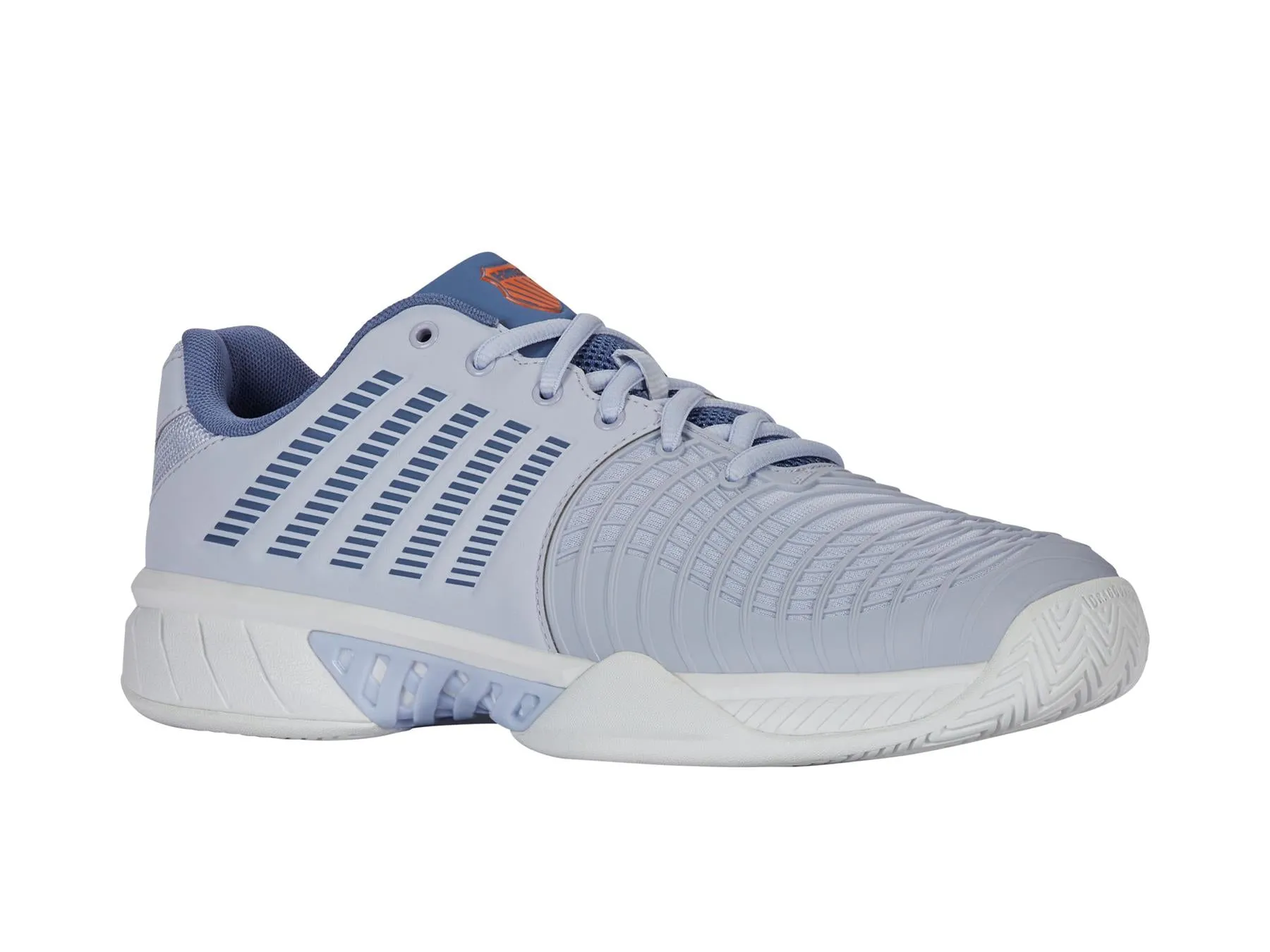 K-Swiss Express Light 3 Mens Tennis Shoes - Arctic Ice / Scarlet Ibis