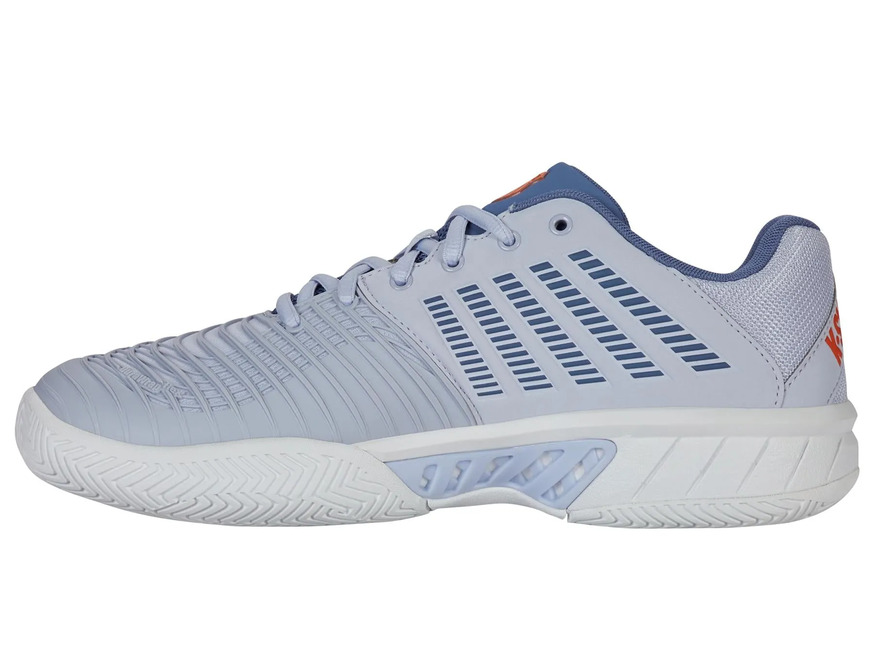 K-Swiss Express Light 3 Mens Tennis Shoes - Arctic Ice / Scarlet Ibis