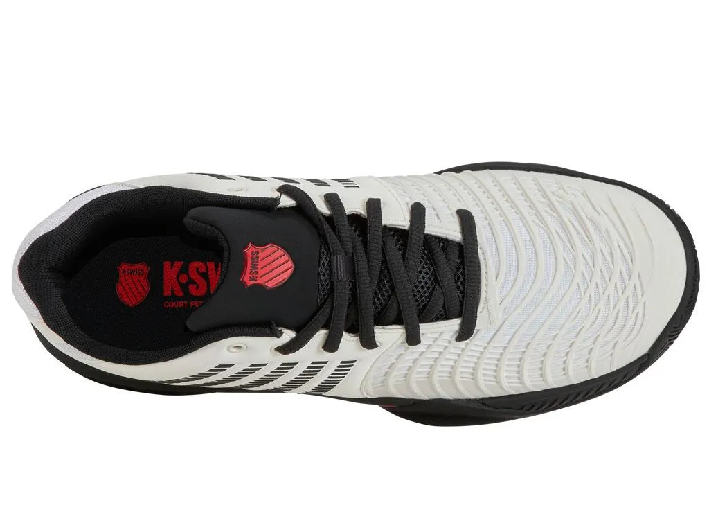 K-Swiss Express Light 3 Mens Tennis Shoes - Bright White / Stretch Limo / High Risk Red