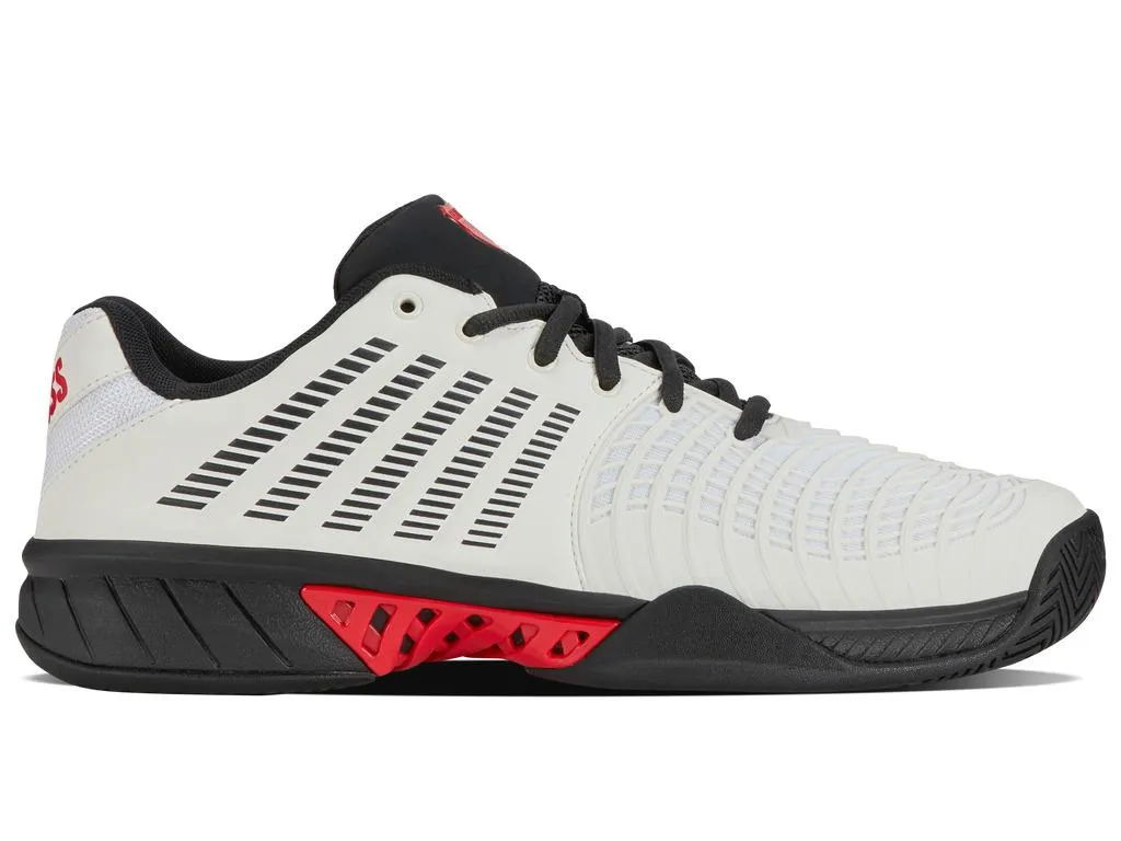 K-Swiss Express Light 3 Mens Tennis Shoes - Bright White / Stretch Limo / High Risk Red