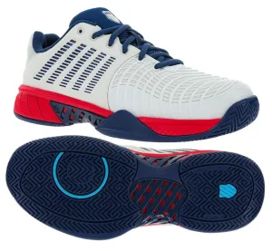 K-Swiss Express Light 3 Mens Tennis Shoes - White / Blue Opal / Lollipop