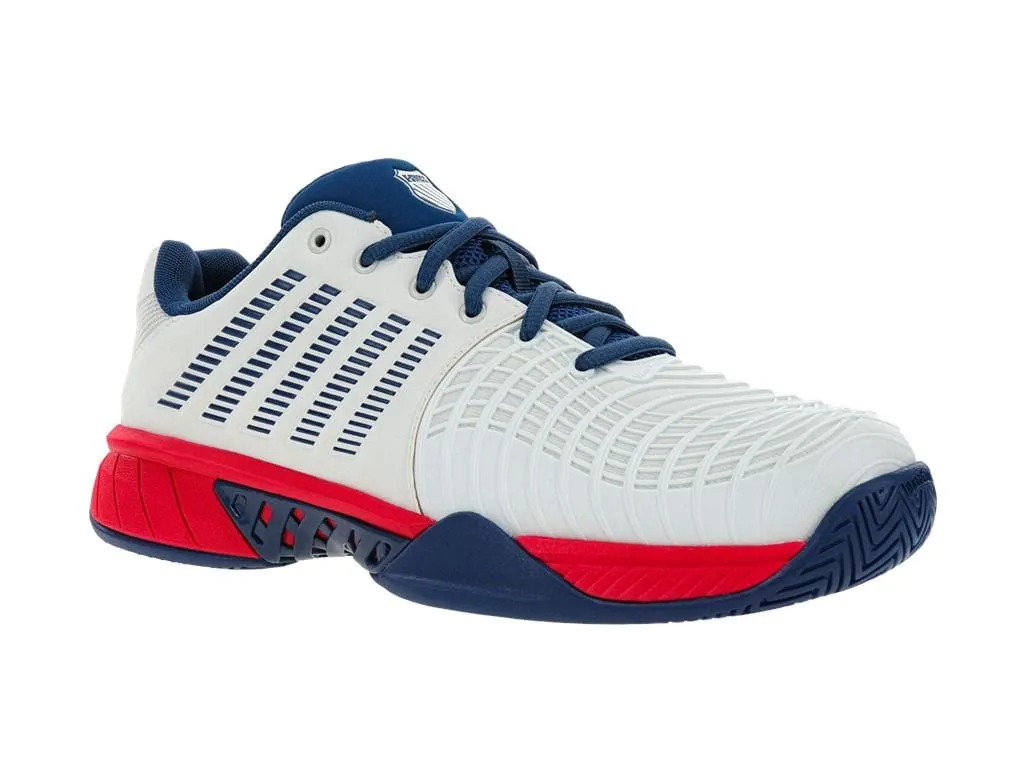 K-Swiss Express Light 3 Mens Tennis Shoes - White / Blue Opal / Lollipop