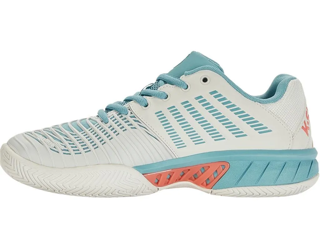 K-Swiss Express Light 3 Womens Tennis Shoes - White / Nile Blue / Desert Flower