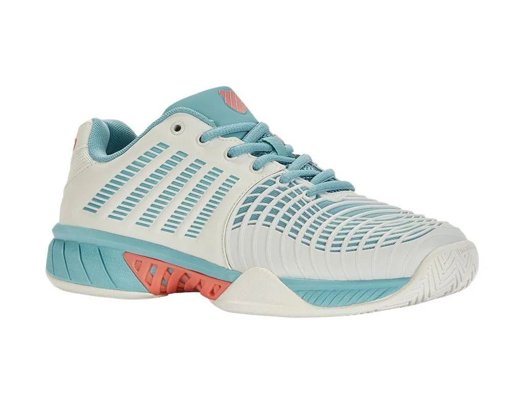 K-Swiss Express Light 3 Womens Tennis Shoes - White / Nile Blue / Desert Flower