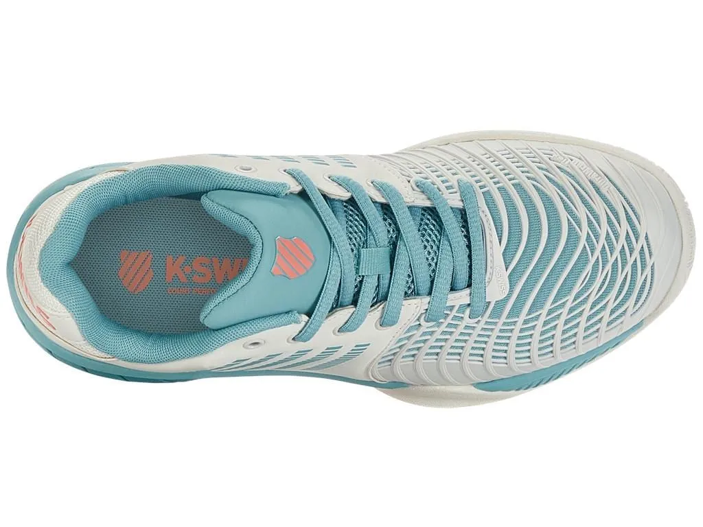 K-Swiss Express Light 3 Womens Tennis Shoes - White / Nile Blue / Desert Flower