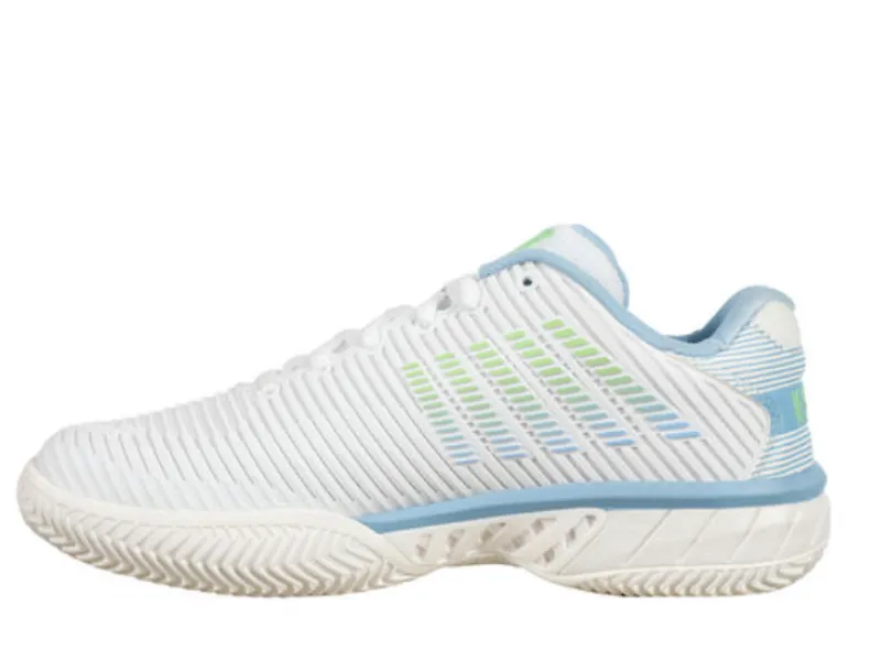 K-Swiss Hypercourt Express 2 Clay Ladies Tennis Shoe (Lucent White/Dutch Canal/Paradise Green)