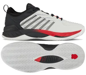 K-Swiss Hypercourt Supreme 2 Mens Tennis Shoes - Bright White / Stretch Limo / High Risk Red