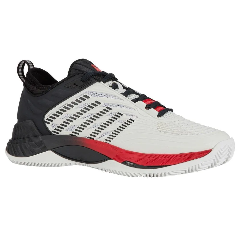 K-Swiss Hypercourt Supreme 2 Mens Tennis Shoes - Bright White / Stretch Limo / High Risk Red