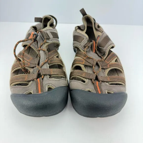 Keen Owyhee Sandal Faux Leather Mesh Lined Water Cap Toe Pull Lace Shoes Sz 13