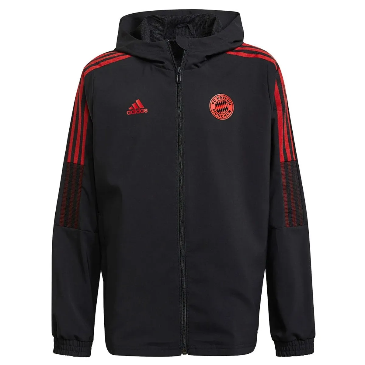 Kids - Bayern Munich black presentation tracksuit 2021/22 - Adidas