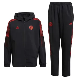 Kids - Bayern Munich black presentation tracksuit 2021/22 - Adidas