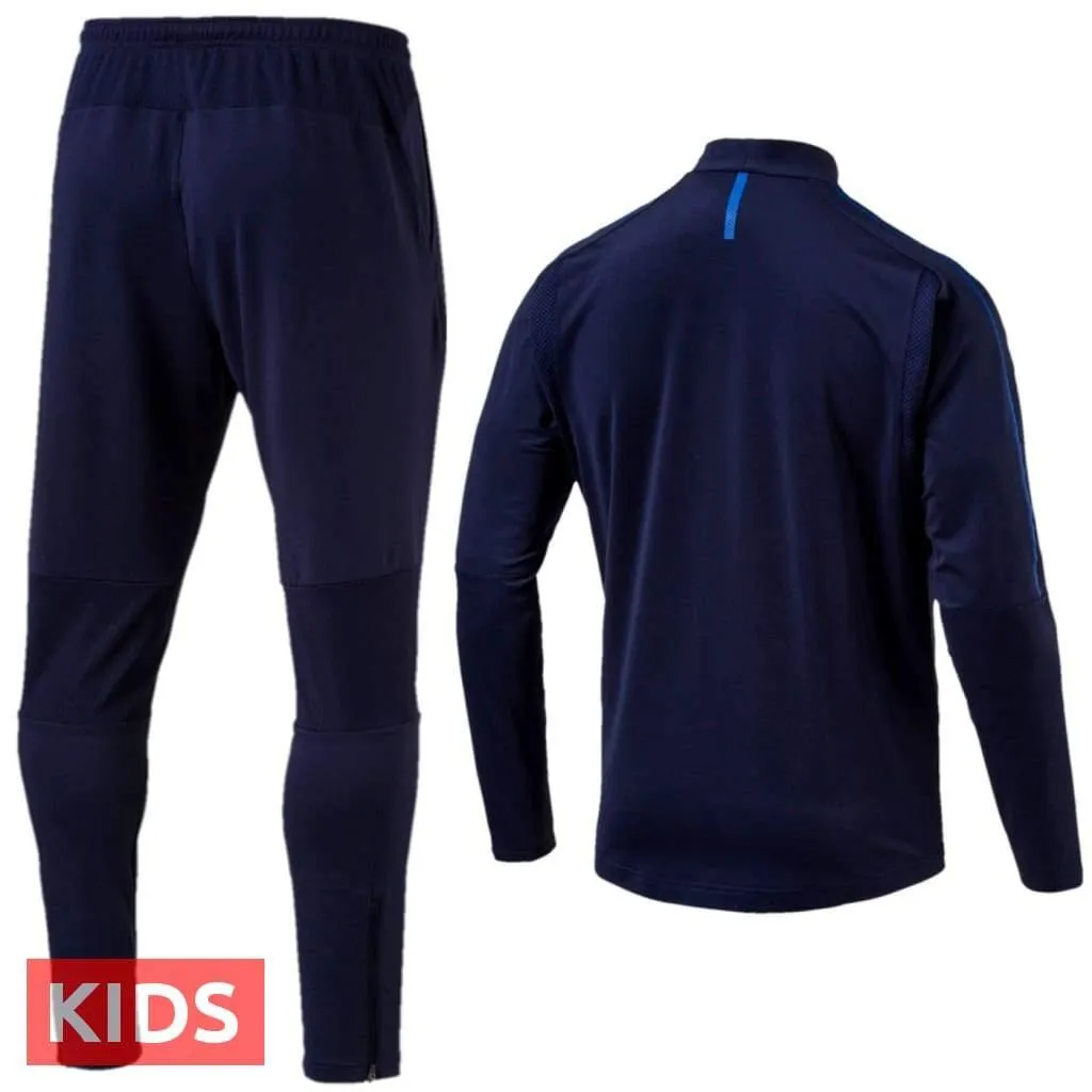 Kids - Italy Navy Technical Training Soccer Tracksuit 2018/19 - Puma