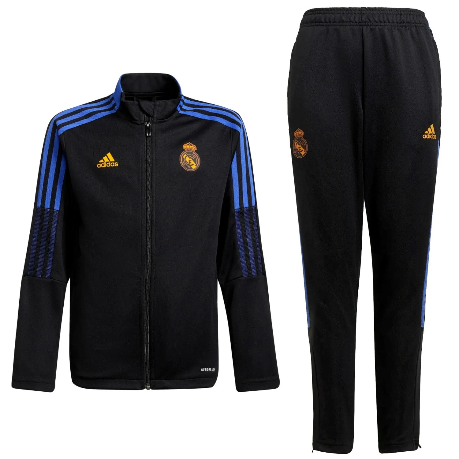 Kids - Real Madrid training presentation tracksuit 2021/22 - Adidas