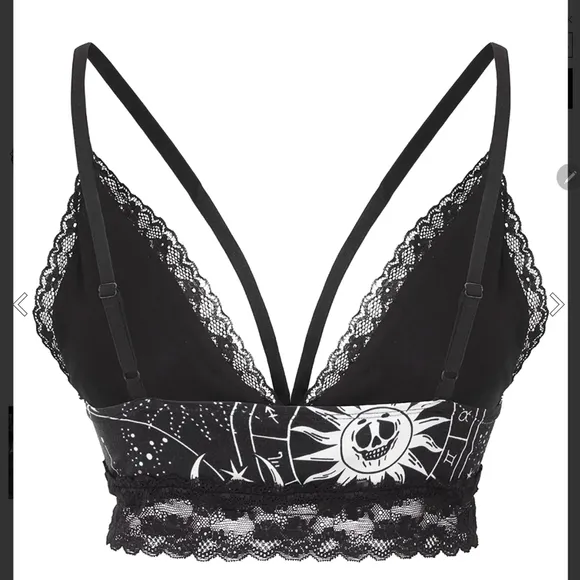 Killstar Eclipse Lace Bralette Size XL Black Lace Celestial NWT KSRA006005XL