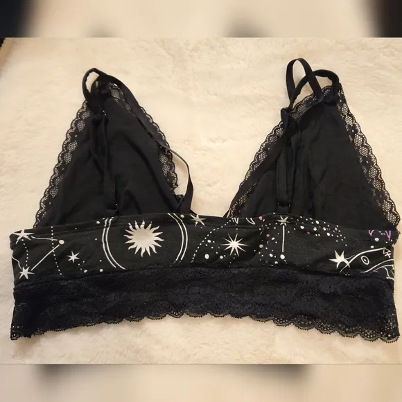 Killstar Eclipse Lace Bralette Size XL Black Lace Celestial NWT KSRA006005XL