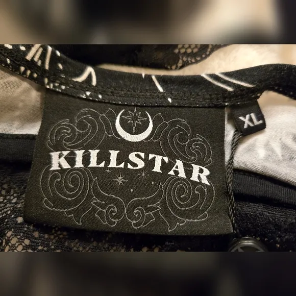 Killstar Eclipse Lace Bralette Size XL Black Lace Celestial NWT KSRA006005XL