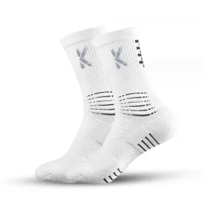 Klyng Unisex PowerStep Achilles Support White Compression Socks