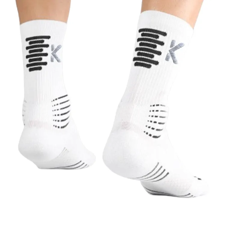 Klyng Unisex PowerStep Achilles Support White Compression Socks
