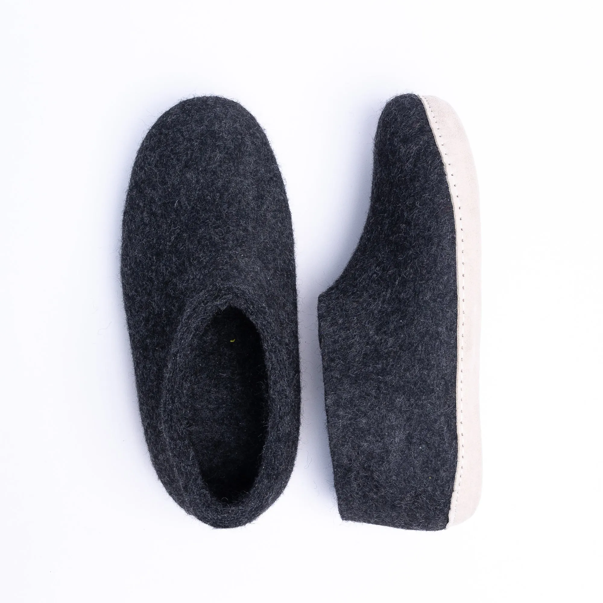 KUUMA - Graphite Wool Ankle Boots Unisex, Hand-Felted Indoor Comfort