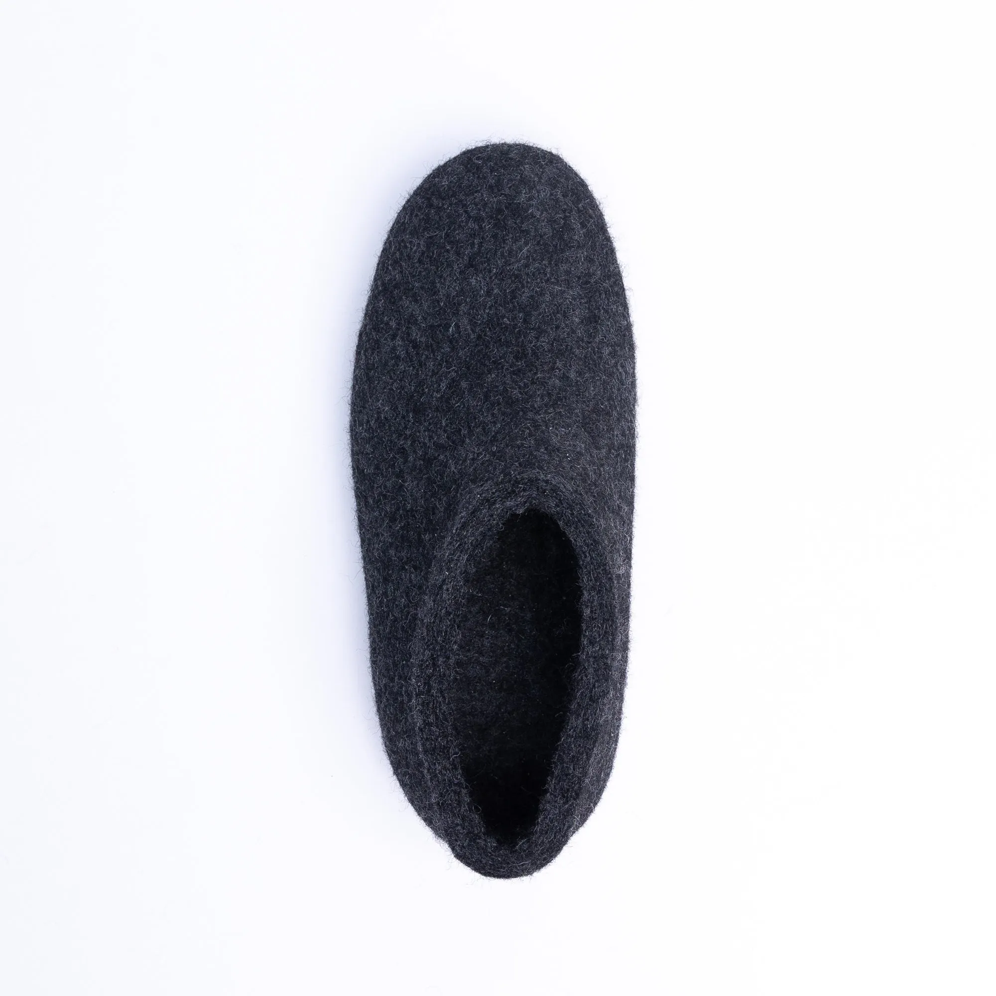 KUUMA - Graphite Wool Ankle Boots Unisex, Hand-Felted Indoor Comfort