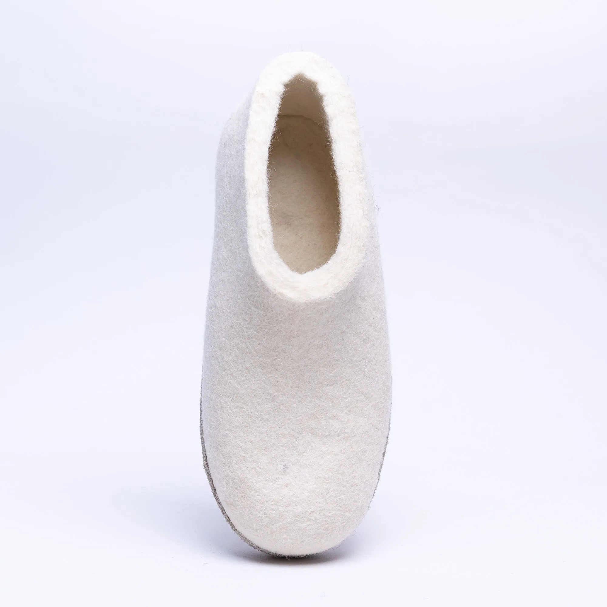 KUUMA – Unisex Handmade Felt Ankle Boots Neutral Cream, Cozy Gift for Parents
