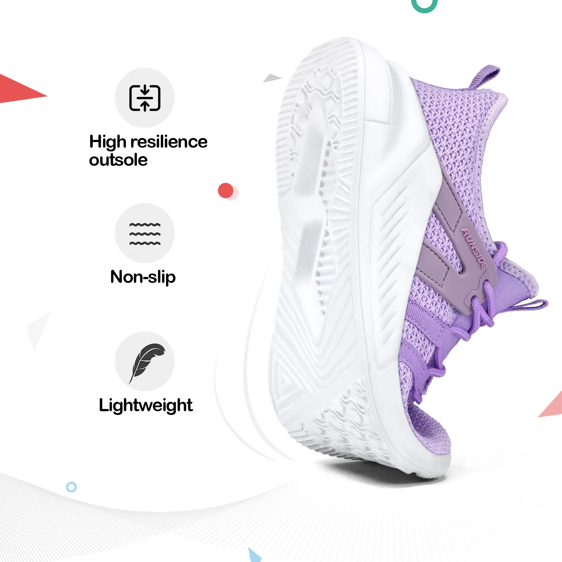 Light Purple Lightweight Breathable Tennis Sneakers