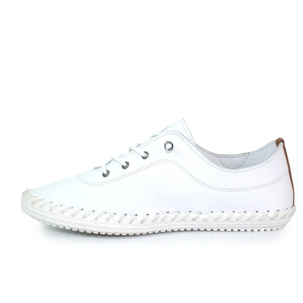 Lunar St Ives White Plimsoll