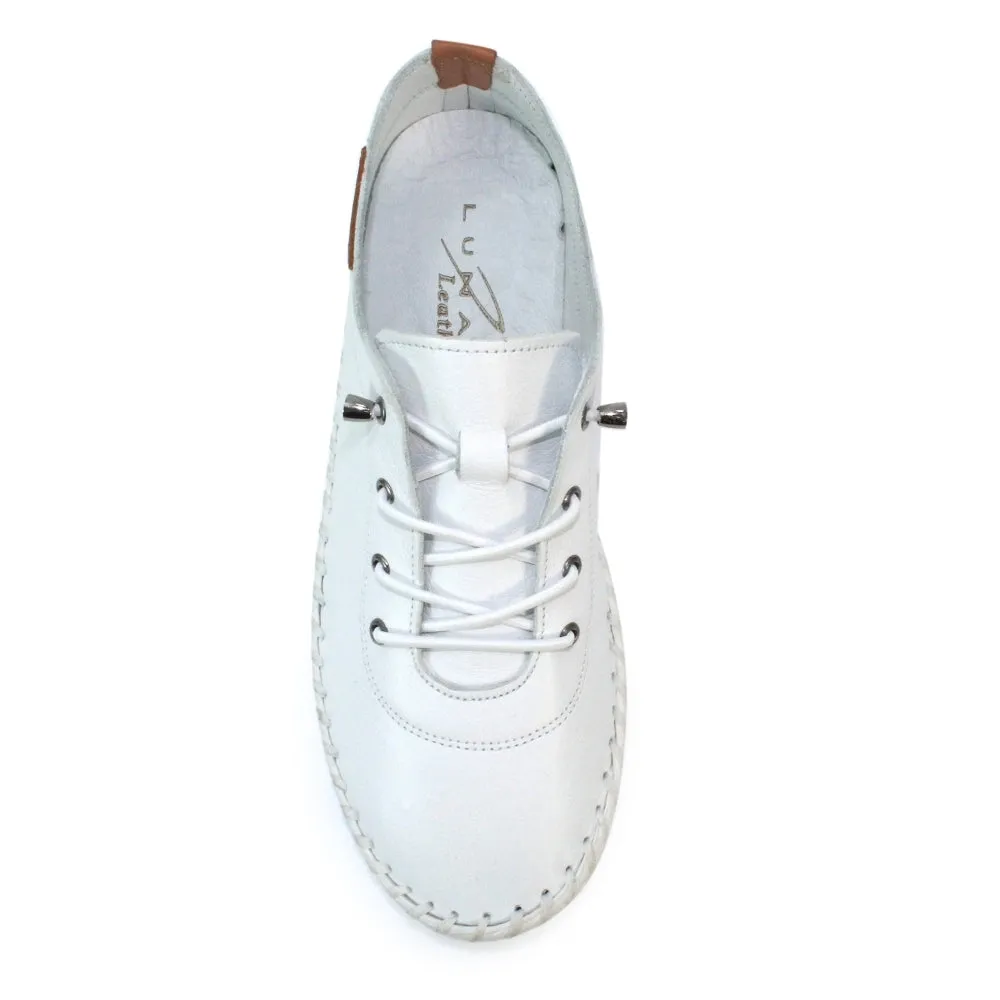 Lunar St Ives White Plimsoll