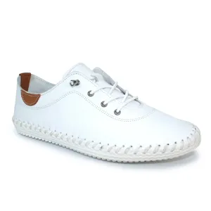 Lunar St Ives White Plimsoll