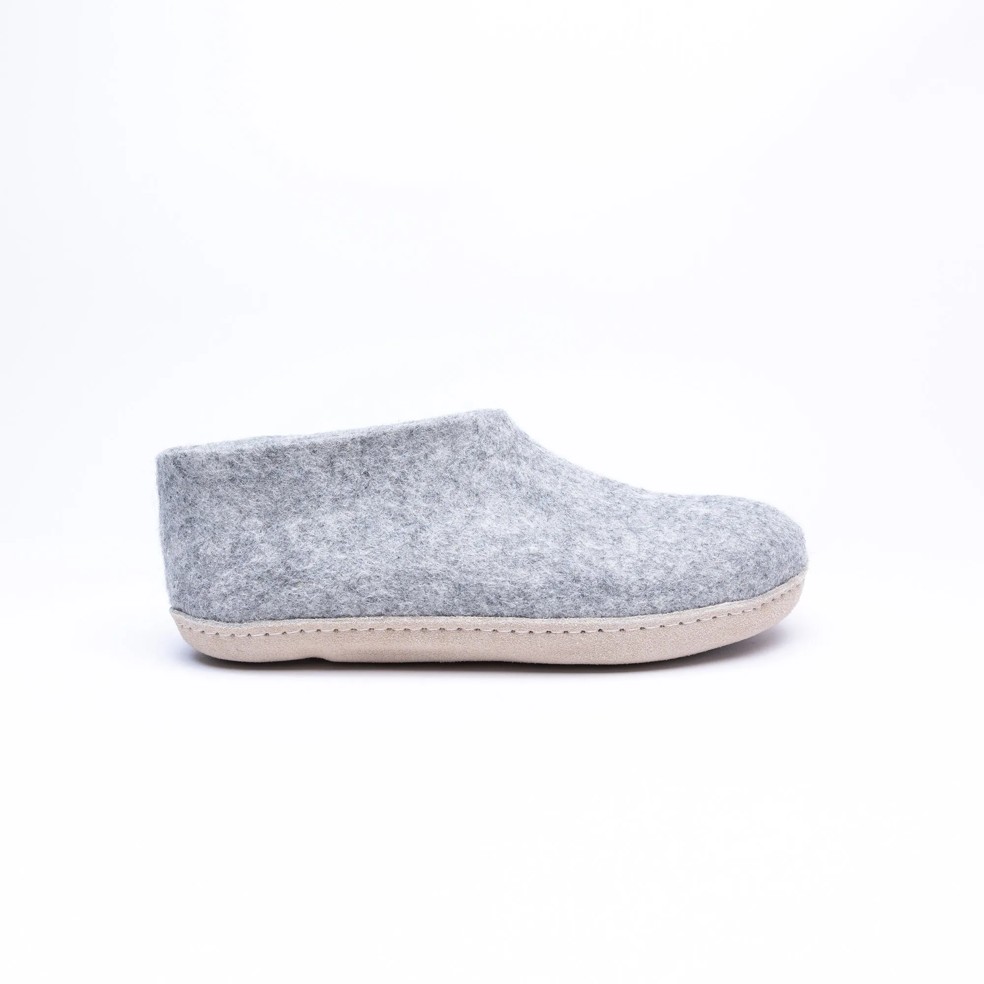 Marbled Light Grey Wool Felt Ankle Boot for Men & Women