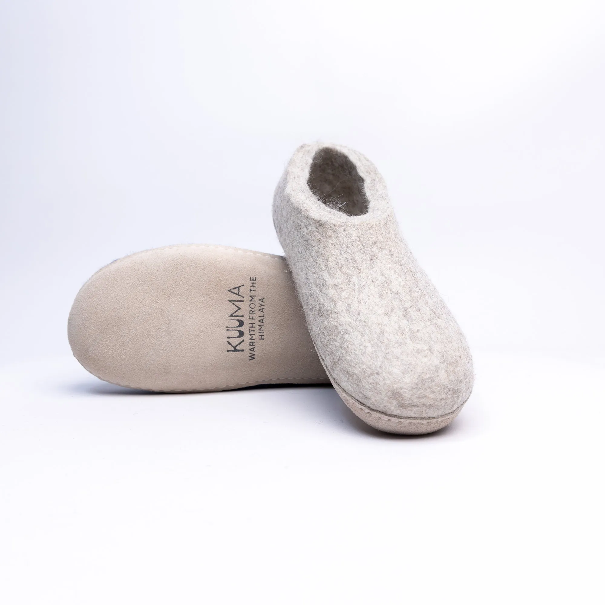Marbled Tan Wool Felt Ankle Boot for Men & Women